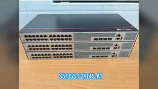 S5735S-L24T4S-A1 (24 porty Ethernet 10/100/1000BASE-T, 4 Gigabit SFP, zasilacz sieciowy)
