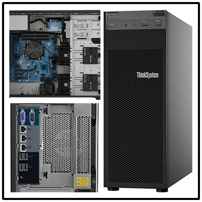 Serwer ThinkSystem ST250 V2 — 3 lata gwarancji Serwer typu tower z procesorem Intel Xeon 3,3 GHz