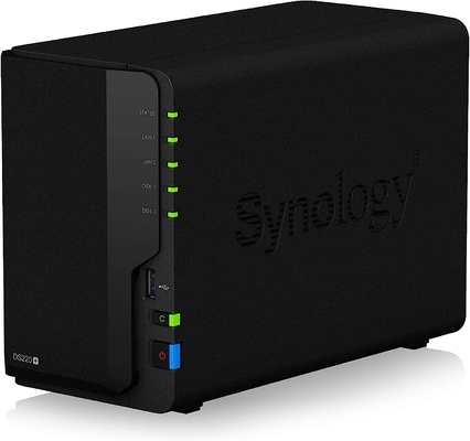 Synology DiskStation DS220+ Serwer NAS dla firm z procesorem Celeron, pamięcią o pojemności 6 GB, pamięcią dyskową o pojemności 8 TB, systemem operacyjnym DSM
