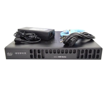 ISR4221/K9 Cisco ISR 4221 Router 35Mbps-75Mbps System Przepustowość 2 porty WAN/LAN 1 port SFP Multi Core CPU 2 NIM