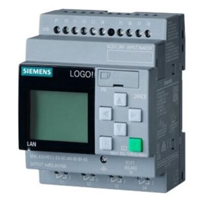 LOGO Siemensa! 8.3 PLC (6ED1052-1MD08-0BA1) Jednostka podstawowa 12/24RCE, 8DI/4DO, Ethernet, wyświetlacz