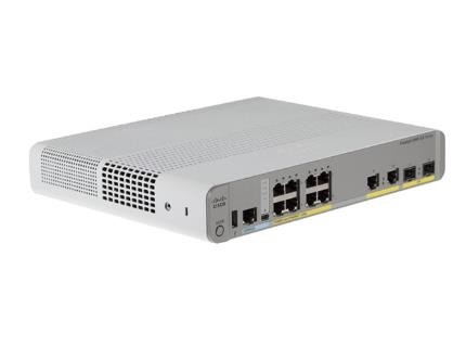 WS-C2960CX-8PC-L 8 Gigabit Ethernet Porty 8 PoE+ Wyjścia 124W PoE Budżet 2 1G SFP i 2 1G Miedziane podłącza