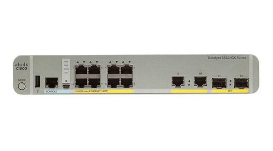 WS-C3560CX-8PC-S 8 - Port Compact Switch Layer 3 POE- 8 X 10/100/1000 Porty Ethernet