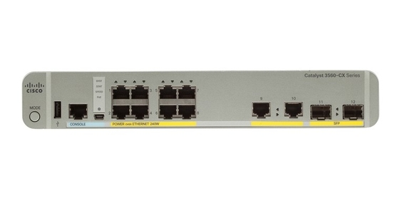 WS-C3560CX-8TC-S 8-port Compact Switch Layer 3 - 8 X 10/100/1000 Ethernet Ports 2 SFP&amp;2GE Uplinks- Data IP Base