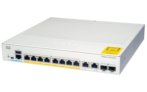 C1000-8FP-2G-L 8x 10/100/1000 Ethernet PoE+ Porty i 120W PoE Budżet 2x 1G SFP i RJ-45 Combo Uplinks