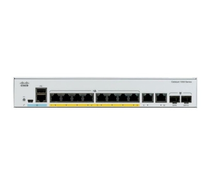 C1000-8FP-2G-L 8x 10/100/1000 Ethernet PoE+ Porty i 120W PoE Budżet 2x 1G SFP i RJ-45 Combo Uplinks