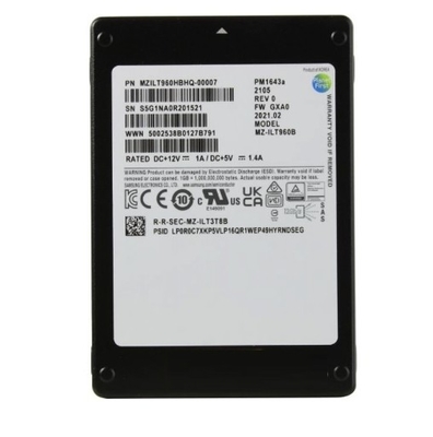 MZILT3T8HBLS-00007 Samsung PM1643A MZILT3T8HBLS-00007 SSD 3,84TB SAS 12Gb/s Nowy