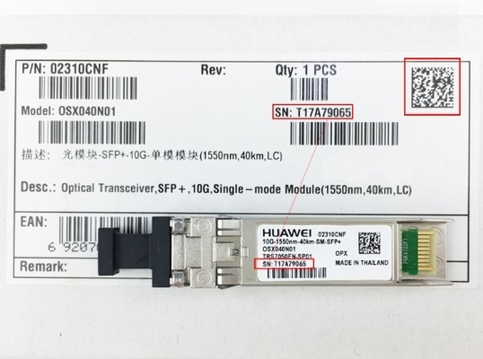OSX040N01 Huawei Optical Transceiver OSX040N01 02310CNF SFP+ 10G Multi-Mode Module ((1550nm 40km LC LRM)
