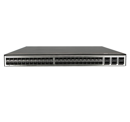 CE6863E-48S6CQ-F Huawei CloudEngine 6800 48*25G SFP28, 6*100G QSFP28, 2* zasilacz prądu przemiennego, wylot powietrza z boku portu