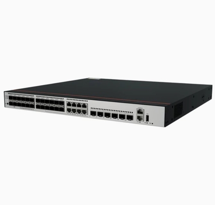 S5735-S24ST4XE-V2 24*GE Porty SFP 8 z których są podwójne 10/100/1000 lub SFP 4*10GE Porty SFP+ 2*12GE Stack porty bez modułu zasilania