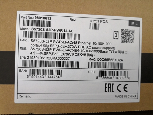 Huawei S5720S-52P-PWR-LI-AC 48-port Gigabit PoE+ Switch z 4 SFP