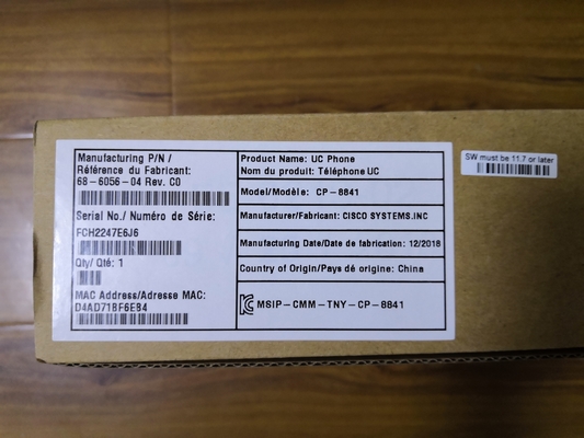 Telefon IP Cisco 8841 CP-8841-K9 z wyświetlaczem LCD 800x480 i 2 portami Ethernet