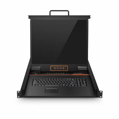 Przełącznik KVM USB 8-portowy x1 User VGA 1U do montażu w stojaku z 19-calowym wyświetlaczem LED, 8 kablami VGA w zestawie