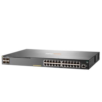 JL255A, przełącznik Aruba 2930F, budżet 24xGE PoE+/4xSFP+/370W PoE