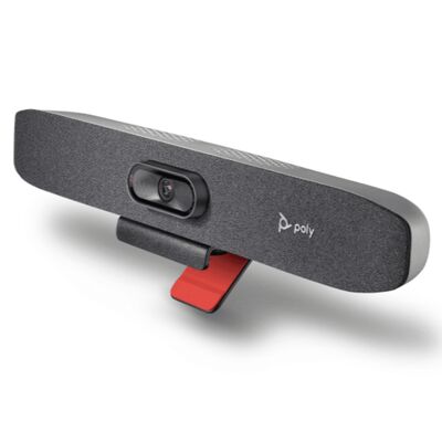 Listwa wideo USB Poly Studio R30 (4K UHD, pole widzenia 120°, 3-mikrofonowy zestaw, DirectorAI, USB-C, Model: 842D2AA)