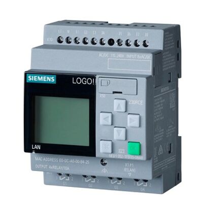 LOGO Siemensa! Moduł logiczny 230RCE, 115/230 V AC/DC, 8 wejść DI/4 przekaźników DO, z wyświetlaczem, Ethernet, modułowa rozbudowa