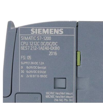Moduł PLC Siemens 6ES7212-1AE40-0XB0 S7-1200 CPU 1212C z 8 wejściami cyfrowymi, 6 wyjściami tranzystorowymi i komunikacją PROFINET