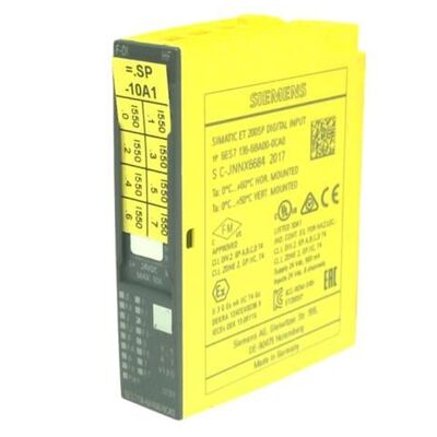 Siemens 6ES7136-6BA00-0CA0 ET200SP F-DI 8x24VDC HF Safety Input Module z certyfikatem SIL3 i klasyfikacją PL e