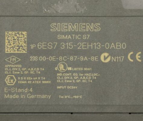 Moduł sterownika Siemens 6ES7315-2EH13-0AB0 SIMATIC S7-300 CPU 315-2 PN/DP