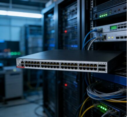 Przełącznik warstwy 3 PoE+ RG-S5310-48GT4XS-P-E, 48x1000M RJ45, 4x10G SFP+, budżet PoE 1570W, podwójne redundantne zasilanie