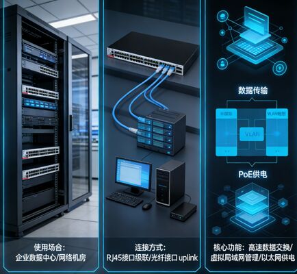 Przełącznik warstwy 3 PoE+ RG-S5310-48GT4XS-P-E, 48x1000M RJ45, 4x10G SFP+, budżet PoE 1570W, podwójne redundantne zasilanie