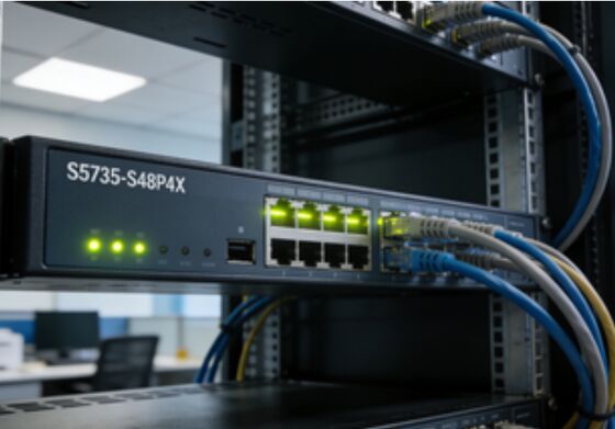 Przełącznik Huawei S5735-S48P4X 48-portowy Gigabit PoE+, 4x10G SFP+ Uplink, 672Gbps Pojemność przełączania, Montaż w szafie 1U
