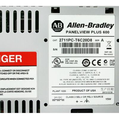 Allen-Bradley 2711PC-T6C20D8 PanelView Plus 6 Compact 600 Terminal HMI z ekranem dotykowym Ethernet RS232