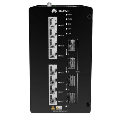 Przełącznik przemysłowy warstwy 3 Huawei CloudEngine S5735I-S8T4XN-V2 | Przełącznik Ethernet 8×GE RJ45 + 4×10GE SFP+ zarządzany na szynę DIN