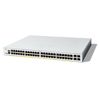 C1300-48P-4G, Przełącznik Cisco C1300, 48x PoE+ 370W/4x SFP/montaż w stojaku