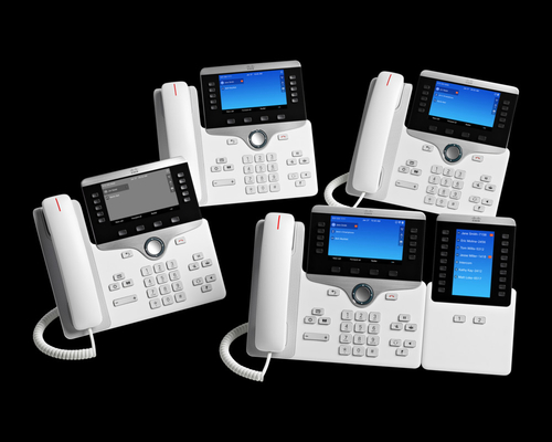 Telefon IP z serii 8800 8811 z łącznością sieci Ethernet w kolorze czarnym