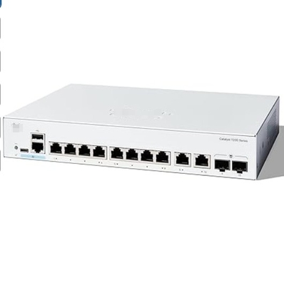 C1200-8P-E-2G Cisco Switches 8x 10/100/1000 Porty PoE+ z budżetem mocy 67W 2x Gigabit Koprowe/SFP Combo Porty, montowane na stojaku