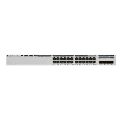 C9200L-24P-4G-E, przełącznik Cisco Catalyst 9200L, 24 porty PoE+/łącze wysyłające 4x1G/niezbędne elementy sieciowe
